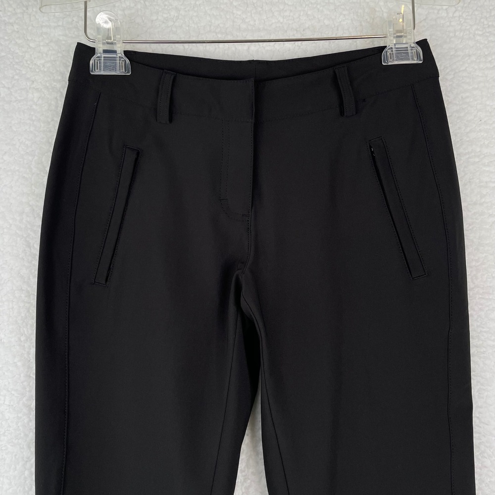 Slazenger Womens Golf Pants Black Slim Tapered Stretch Performance Size 0